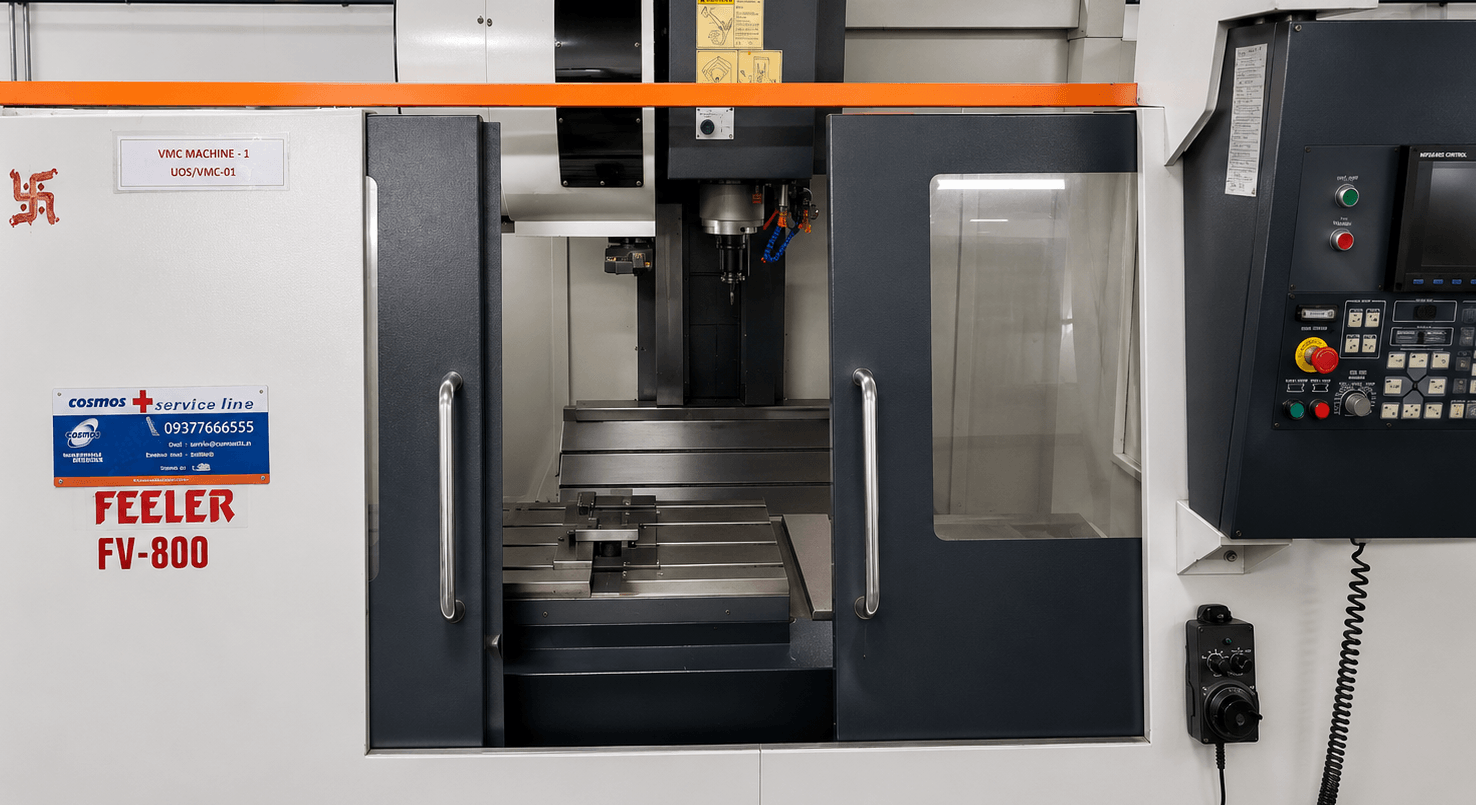 VMC machine precision manufacturing at factory